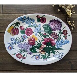 R.B. Bernarda Portugal Serving Platter 16" Floral Hydrangea Tulip Flower New